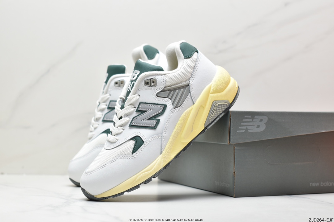 运动鞋, 跑步鞋, 新百伦, New Balance NB 580, New Balance, MT580RCA - 新百伦 New Balance NB 580 防滑耐磨 低帮 跑步鞋 男女同款白绿黄 MT580RCA