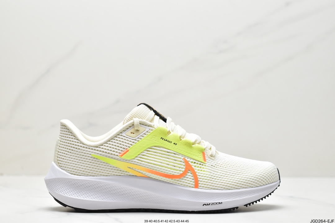 耐克 Nike Air Zoom Pegasus 40 飞马40 耐磨透气 低帮 跑步鞋 米白 DV3853- 101