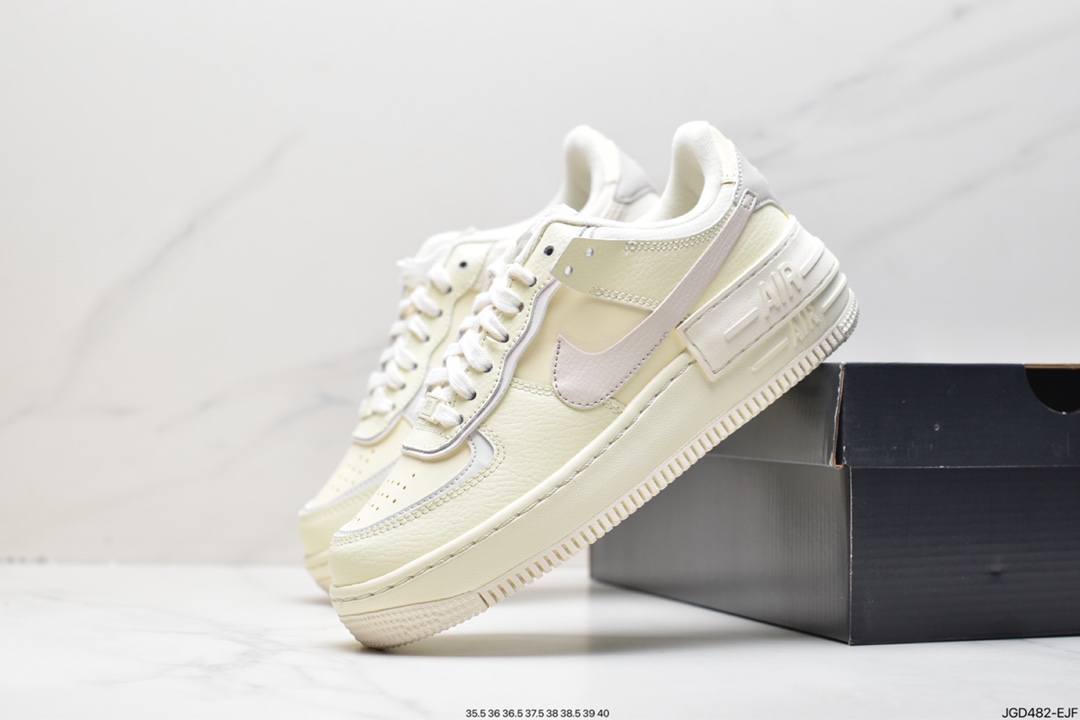 运动鞋, 板鞋, Nike Air Force 1 Low Shadow“CoconutMilk”, Nike Air Force 1 Low, Nike Air Force 1, Nike Air, NIKE, CU8591-102, Air Force 1 Low, Air Force 1 - 耐克 Nike Air Force 1 Low Shadow“CoconutMilk”防滑轻便 低帮板鞋 女款 米黄 CU8591-102