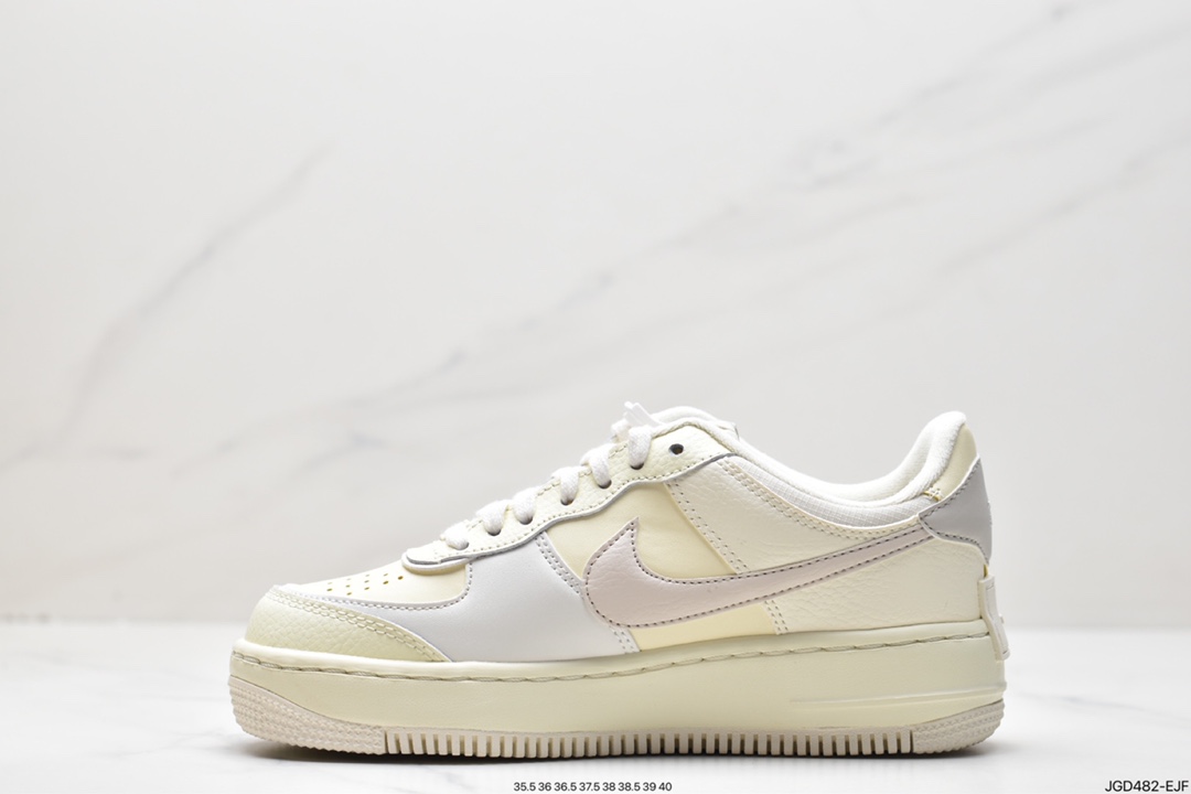 运动鞋, 板鞋, Nike Air Force 1 Low Shadow“CoconutMilk”, Nike Air Force 1 Low, Nike Air Force 1, Nike Air, NIKE, CU8591-102, Air Force 1 Low, Air Force 1 - 耐克 Nike Air Force 1 Low Shadow“CoconutMilk”防滑轻便 低帮板鞋 女款 米黄 CU8591-102