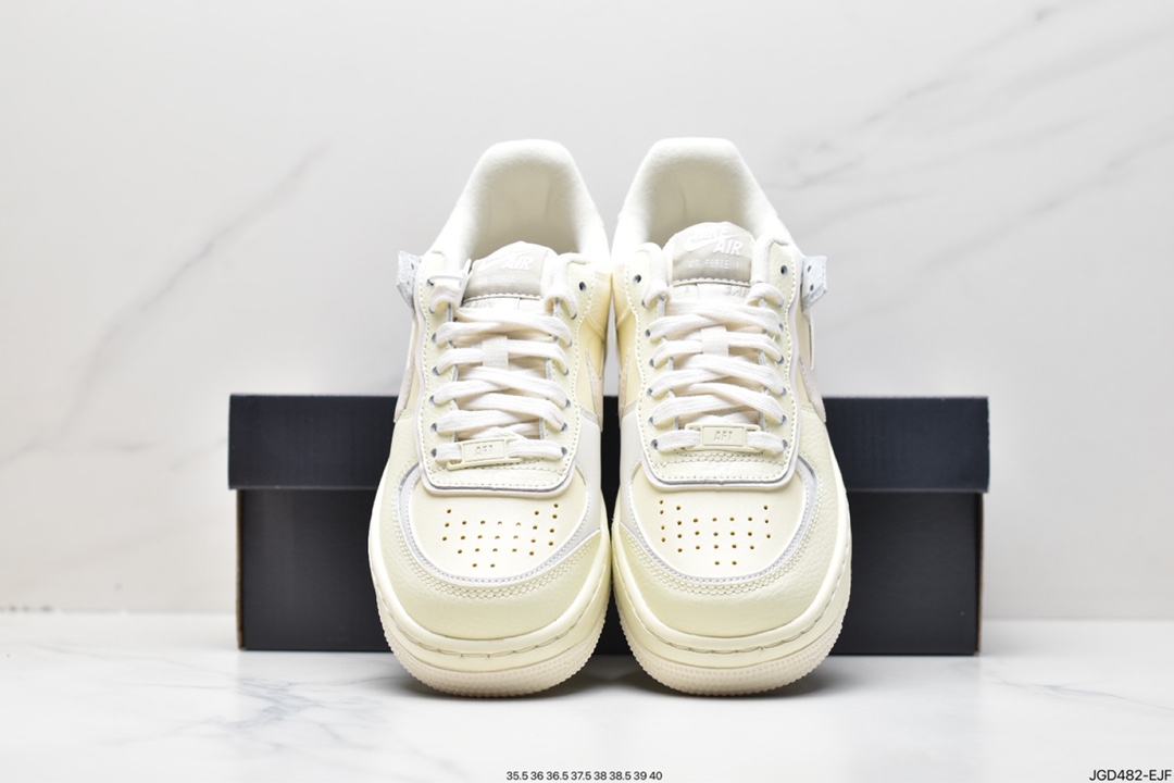 运动鞋, 板鞋, Nike Air Force 1 Low Shadow“CoconutMilk”, Nike Air Force 1 Low, Nike Air Force 1, Nike Air, NIKE, CU8591-102, Air Force 1 Low, Air Force 1 - 耐克 Nike Air Force 1 Low Shadow“CoconutMilk”防滑轻便 低帮板鞋 女款 米黄 CU8591-102