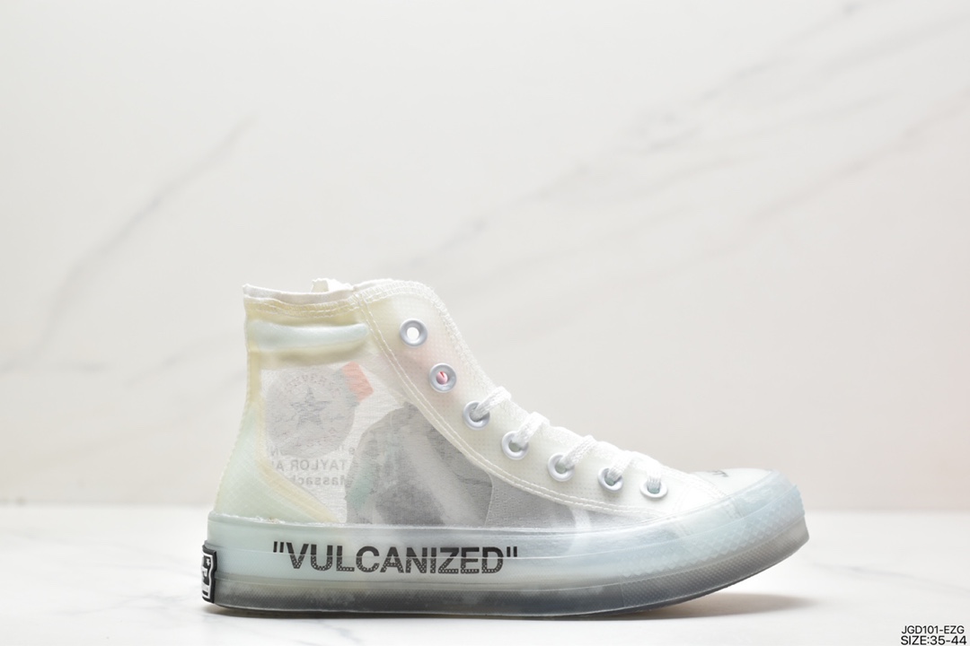 匡威 Off-White x Converse 1970s Chuck Taylor All Star 防滑耐磨 潮流 高帮 休闲板鞋 AA3836-100