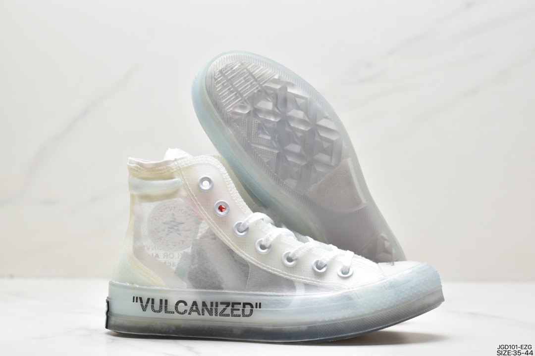 高帮, 运动鞋, 板鞋, Off-White x Converse 1970s Chuck Taylor All Star, OFF-WHITE x, Off-White, Converse, AA3836-100, 1970S - 匡威 Off-White x Converse 1970s Chuck Taylor All Star 防滑耐磨 潮流 高帮 休闲板鞋 AA3836-100