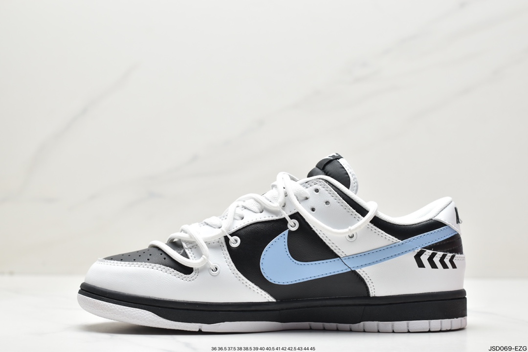 篮球鞋, 板鞋, Zoom Air, Zoom, SB Dunk Low, Nike SB Dunk Low"White/Black", Nike SB Dunk Low, Nike SB Dunk, Nike SB, Dunk Low, Dunk, DJ6188-002, Black - 耐克 Nike SB Dunk Low"White/Black" 扣篮系列 低帮休闲 运动滑板板鞋 “白黑浅蓝涂鸦绑绳” DJ6188-002