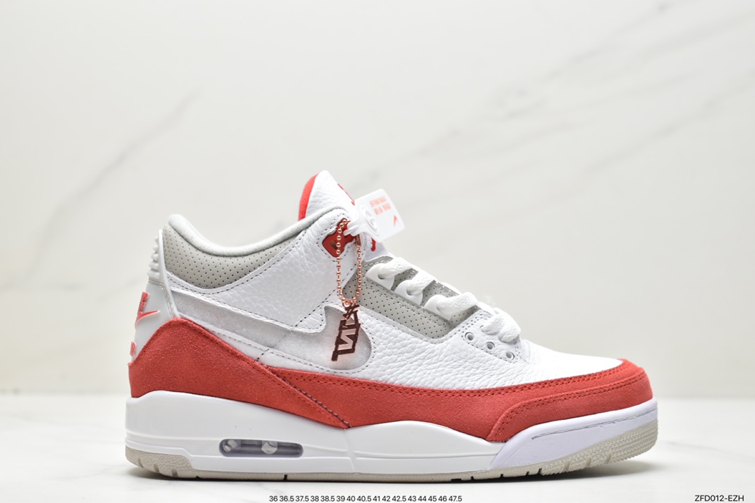 乔丹 AJ3 Air jordan 3 Retro “Tinker” 减震 低帮 复古篮球鞋 白红换钩 CJ0939-100