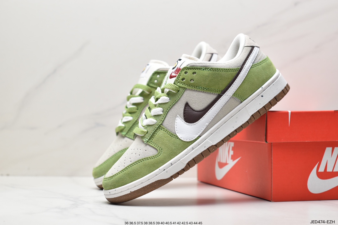 板鞋, Swoosh, Nike Dunk Low SE “85”, Nike Dunk Low, Nike Dunk, NIKE, EVA, Dunk Low, Dunk, DO9457-104 - 耐克 Nike Dunk Low SE “85” 灰绿双勾 防滑耐磨 低帮 潮流休闲板鞋 DO9457-104