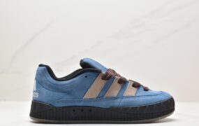 阿迪达斯 adidas originals Adimatic 舒适潮流 轻便耐磨 防滑 低帮休闲板鞋 蓝棕 HQ6901