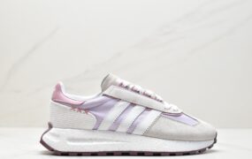 阿迪达斯 adidas Racing E5 Boost Prototype 轻盈复古系列 百搭透气 运动慢跑鞋 灰紫色 IE1926