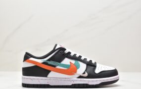 耐克 Nike Dunk Low Multi-Color Swoosh 防滑耐磨 低帮 休闲板鞋 黑白 FD4623 131