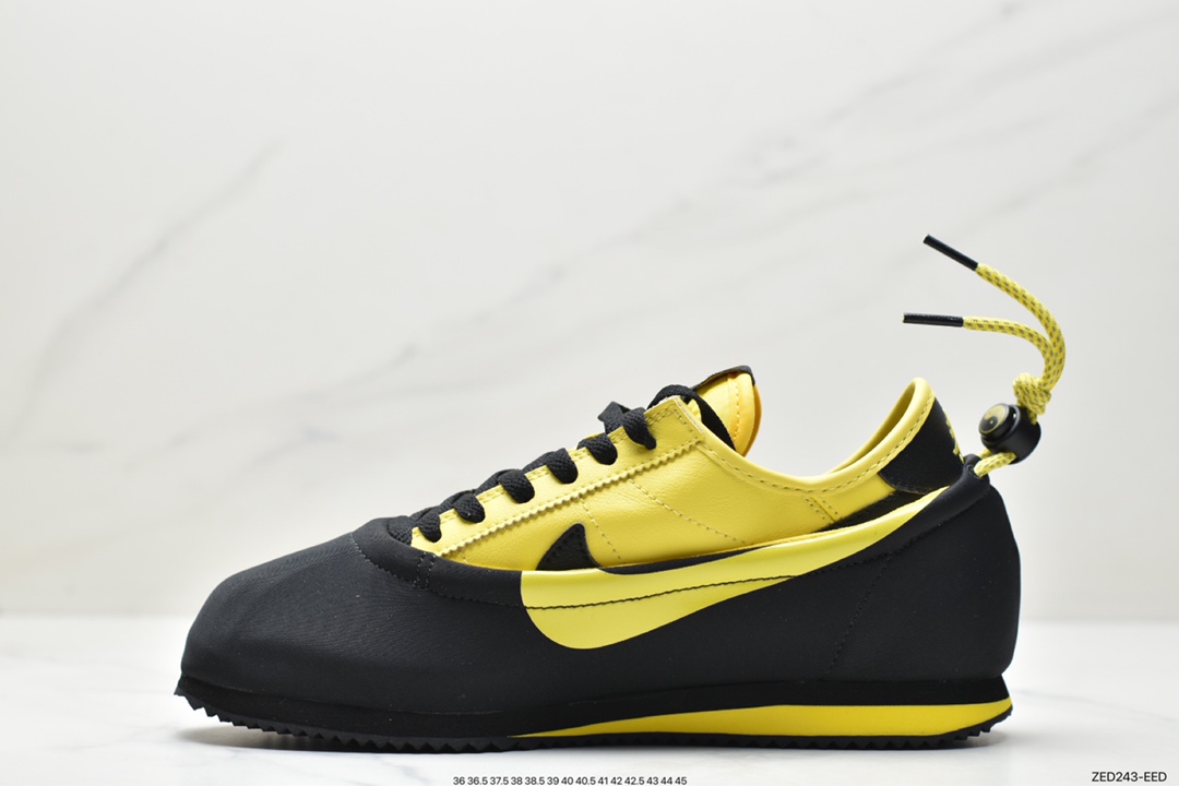 跑步鞋, Swoosh, Nike Cortez, NIKE, DZ3239-001, CLOTx Nike Cortez"Bruce Lee", CLOT - CLOTx Nike Cortez"Bruce Lee"李小龙功夫 减震防滑 跑步鞋 DZ3239-001