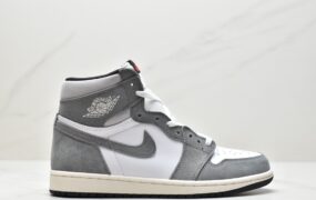 乔丹 AJ1 Air Jordan 1 High  ” Washed Black ” 灰黑 放缓耐磨 高帮 休闲篮球鞋 DZ5485-051