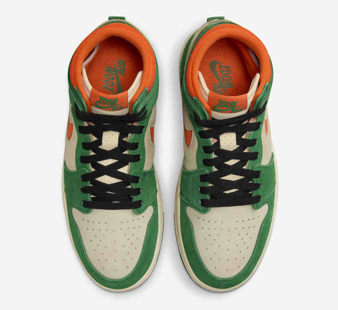 Air Jordan 1 High Zoom CMFT 2 Pine Green Orange Blaze DV1305-308