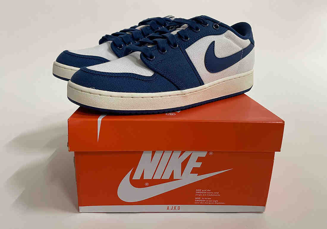 Air Jordan 1 KO Low White Dark Royal Blue DX4981-103