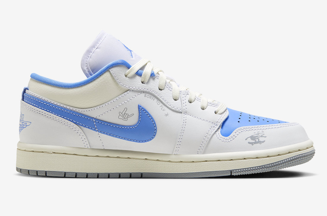 Air Jordan 1 Low Born To Fly University Blue Release Date