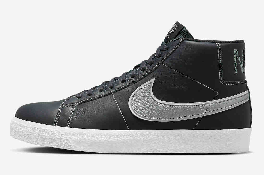 Mason Silva Nike SB Zoom Blazer Mid Dark Obsidian Metallic Silver DZ7260-400