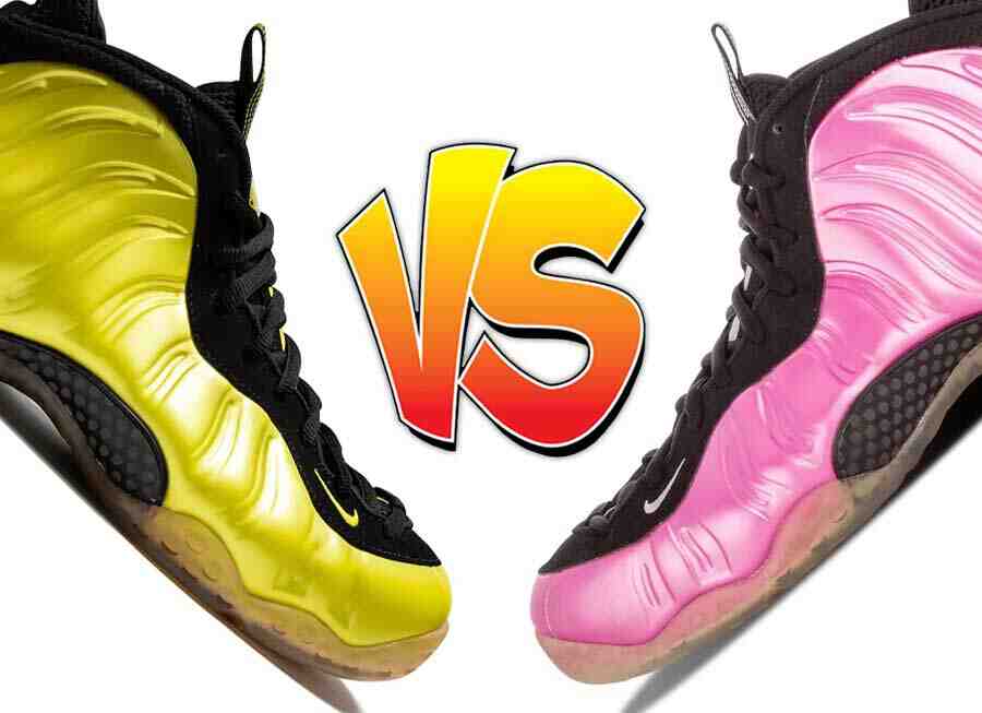 更好的Nike Air Foamposite One：”Electrolime “或 “Pearlized Pink”。