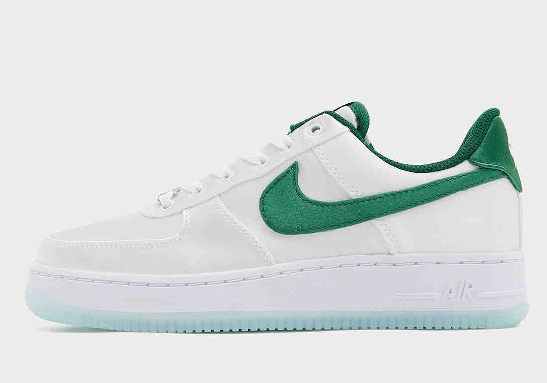 Nike Air Force 1 Low Satin White Green