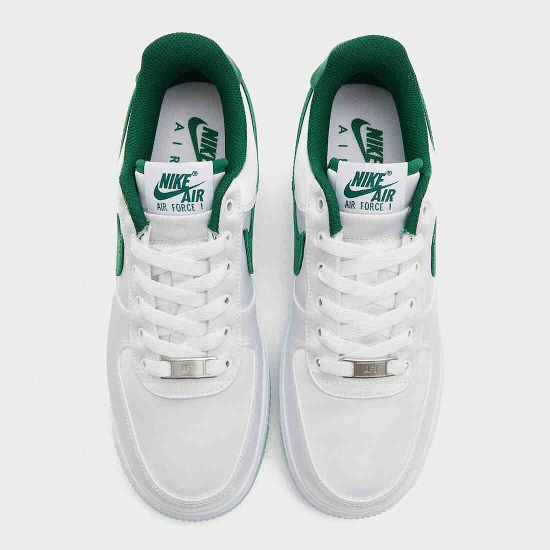 Nike Air Force 1 Low Satin White Green