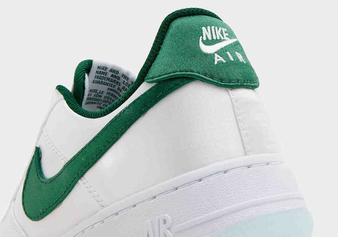 Nike Air Force 1 Low Satin White Green