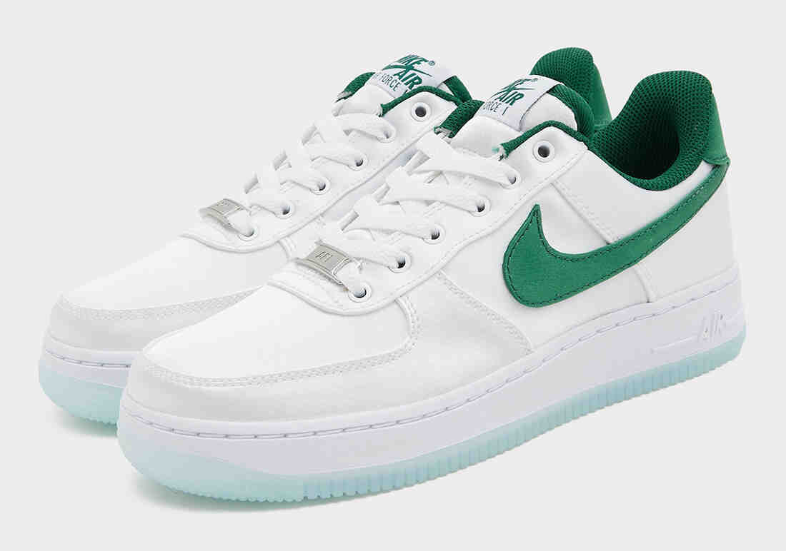 Nike Air Force 1 Low Satin White Green