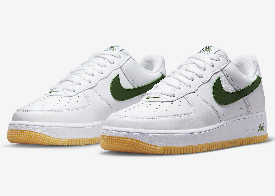 Nike Air Force 1 Low White Forest Green Gum Yellow FD7039-101