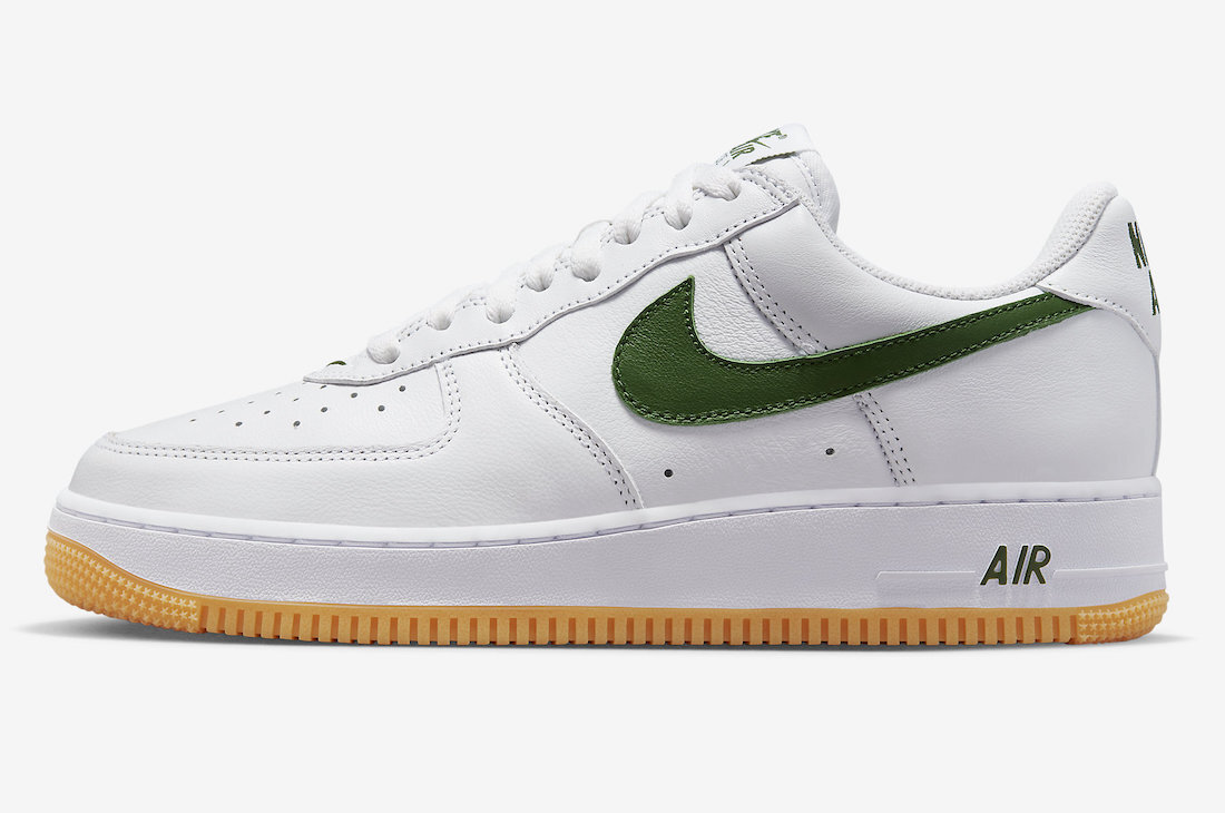 Nike Air Force 1 Low White Forest Green Gum Yellow FD7039-101