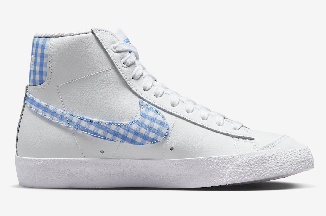 Nike Blazer Mid Blue Gingham FD9163-100 Release Date