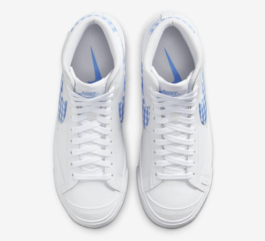Nike Blazer Mid Blue Gingham FD9163-100 Release Date