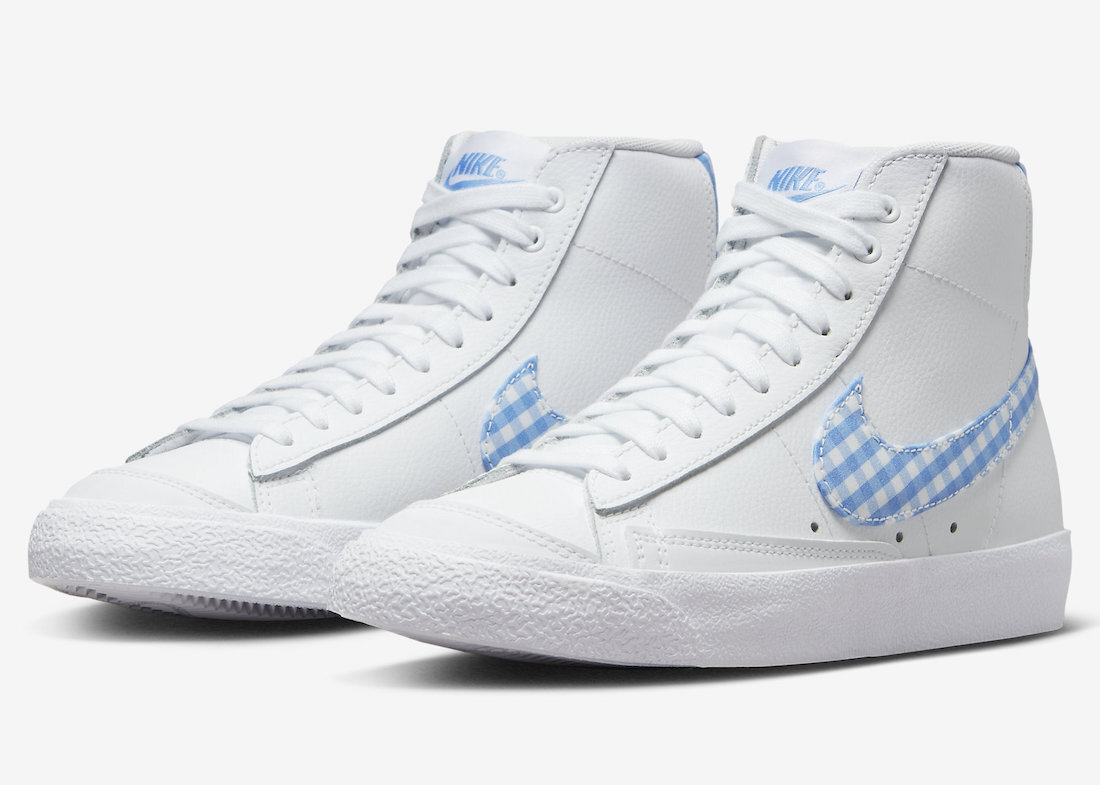 Nike Blazer Mid Blue Gingham FD9163-100 Release Date