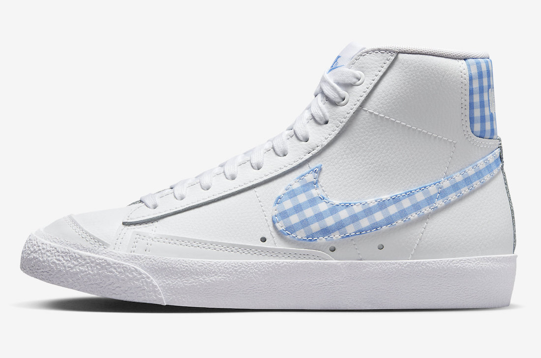 Nike Blazer Mid Blue Gingham FD9163-100 Release Date