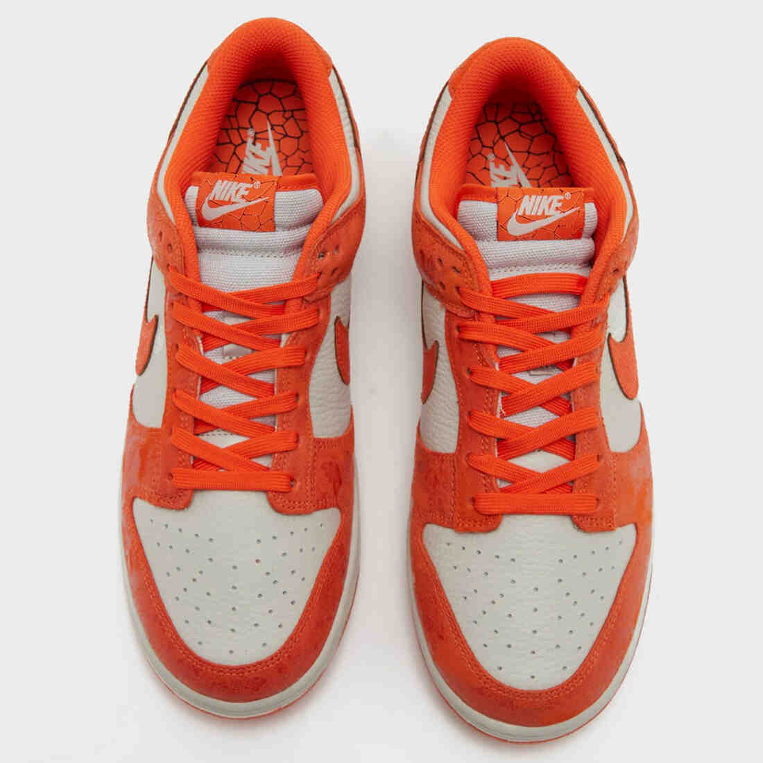 Nike Dunk Low Orange Cracked Leather