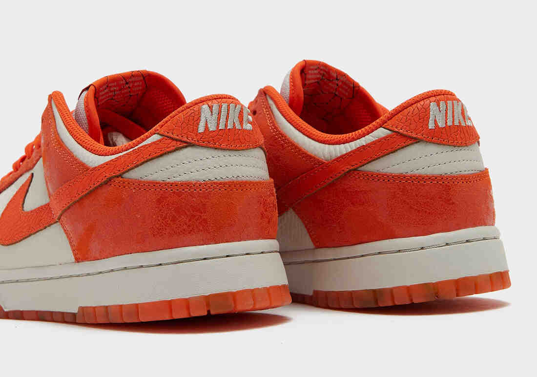 Nike Dunk Low Orange Cracked Leather