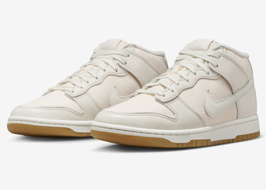 Nike Dunk Mid “Cream Canvas” with Gum Soles