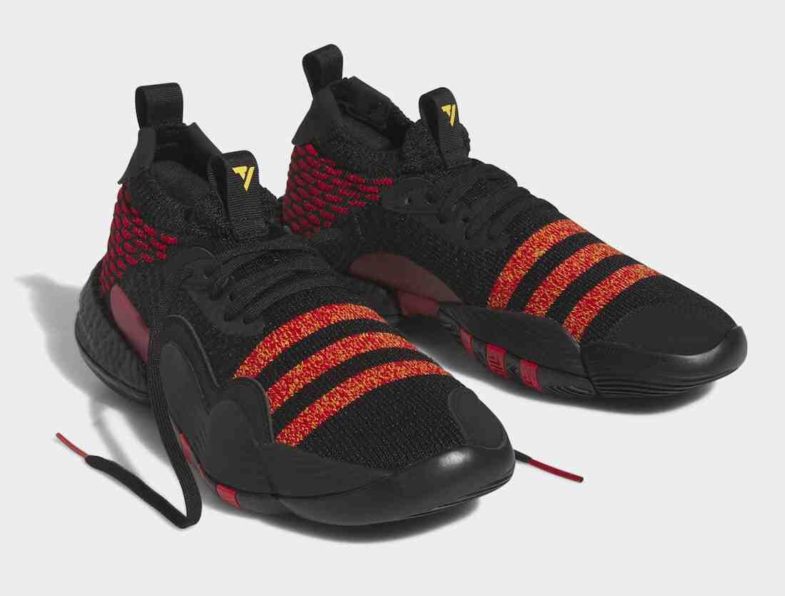 adidas Trae Young 2 Hawks Black Red Gold HQ0986