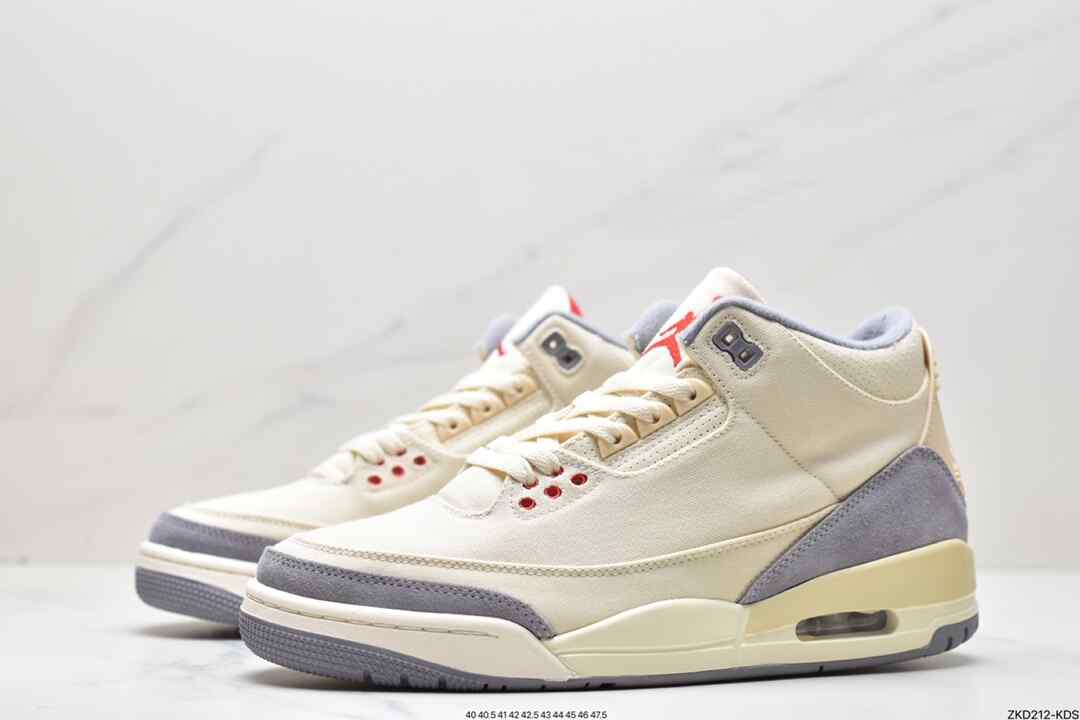 耐克, 篮球鞋, 乔丹, Michael Jordan, Jumpman, Jordan, DH7139-100, AJ3, Air Jordan 3 Retro "Muslin", Air Jordan 3 Retro, Air Jordan 3, Air Jordan - 乔丹 AJ3 Air Jordan 3 Retro "Muslin" 耐磨减震 低帮 休闲篮球鞋 DH7139-100