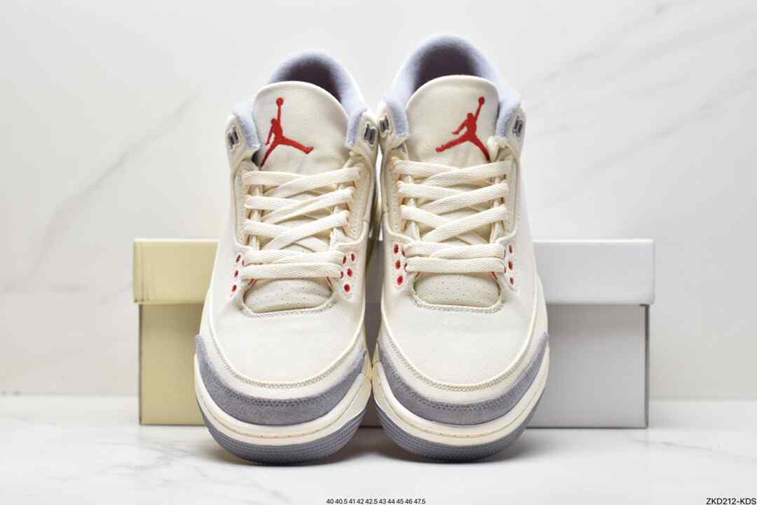 耐克, 篮球鞋, 乔丹, Michael Jordan, Jumpman, Jordan, DH7139-100, AJ3, Air Jordan 3 Retro "Muslin", Air Jordan 3 Retro, Air Jordan 3, Air Jordan - 乔丹 AJ3 Air Jordan 3 Retro "Muslin" 耐磨减震 低帮 休闲篮球鞋 DH7139-100