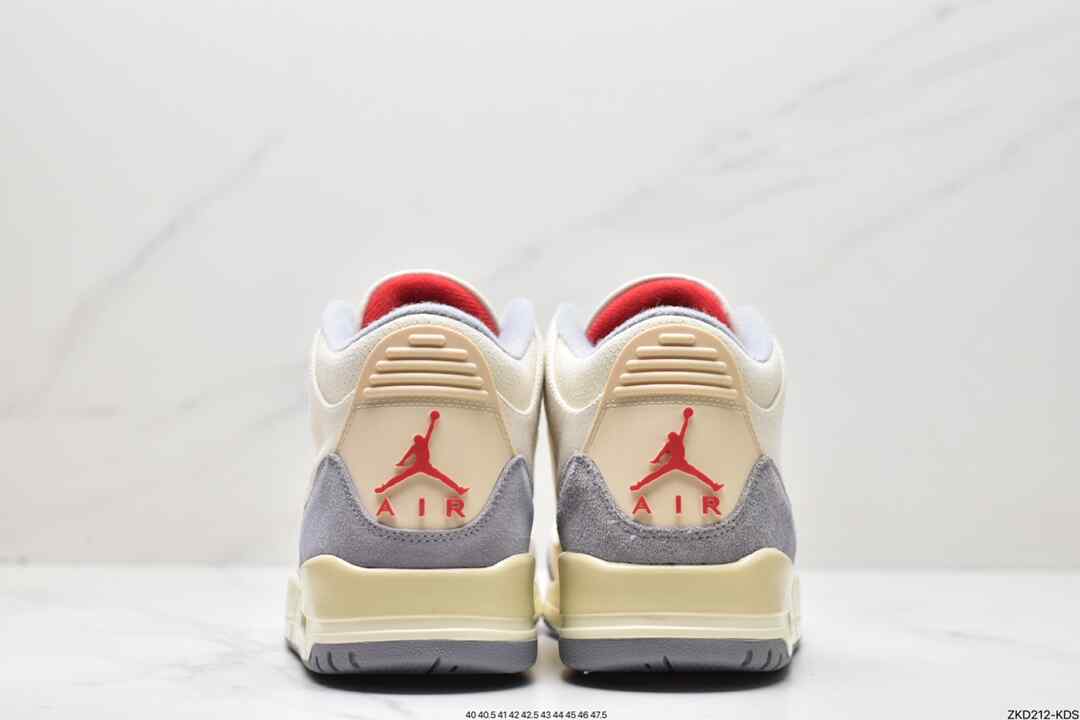 耐克, 篮球鞋, 乔丹, Michael Jordan, Jumpman, Jordan, DH7139-100, AJ3, Air Jordan 3 Retro "Muslin", Air Jordan 3 Retro, Air Jordan 3, Air Jordan - 乔丹 AJ3 Air Jordan 3 Retro "Muslin" 耐磨减震 低帮 休闲篮球鞋 DH7139-100