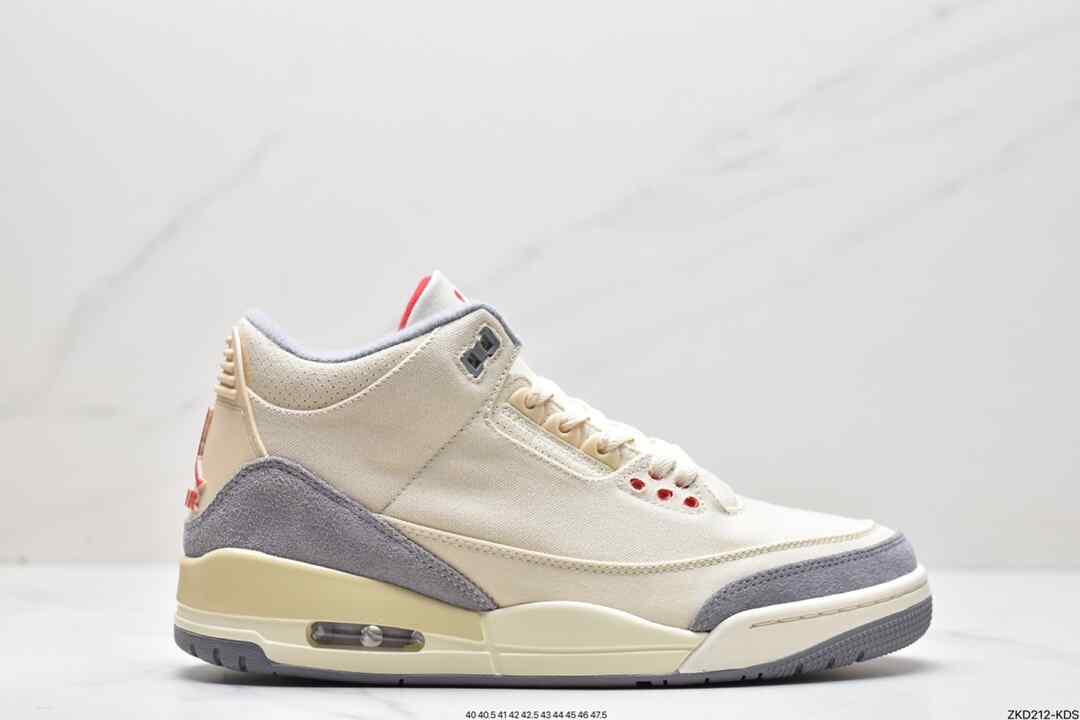 乔丹 AJ3 Air Jordan 3 Retro “Muslin” 耐磨减震 低帮 休闲篮球鞋 DH7139-100