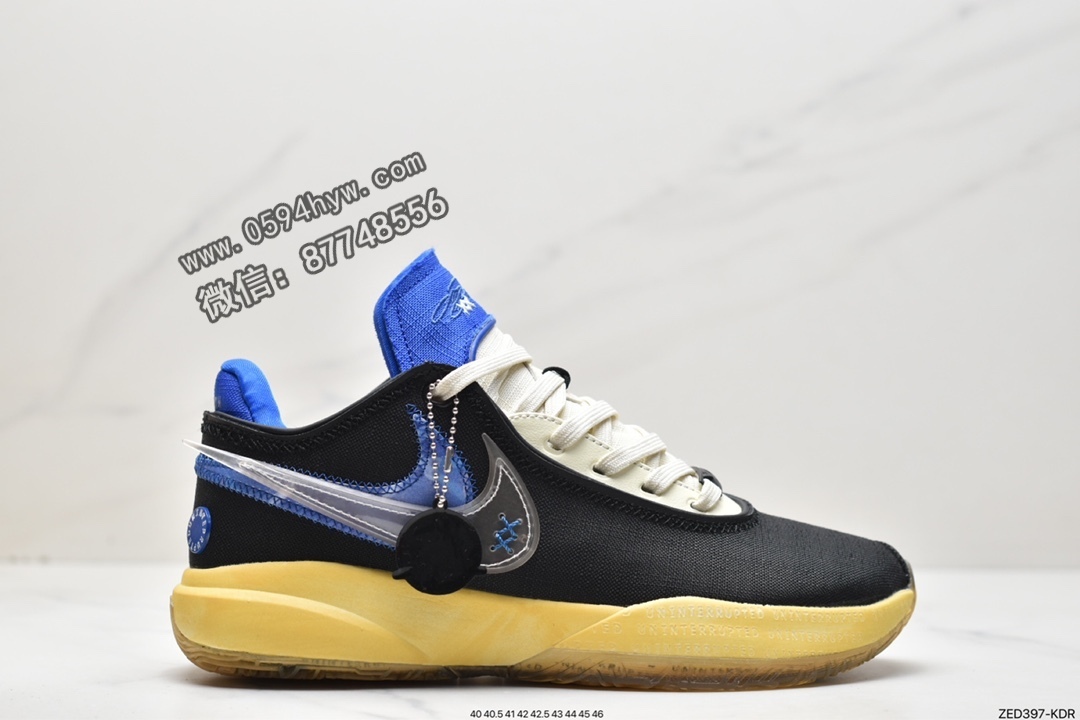 耐克 詹姆斯 Uninterrupted x Nike LeBron 20 UN EP 防滑耐磨 中帮 运动休闲 实战篮球鞋 FN0941-001