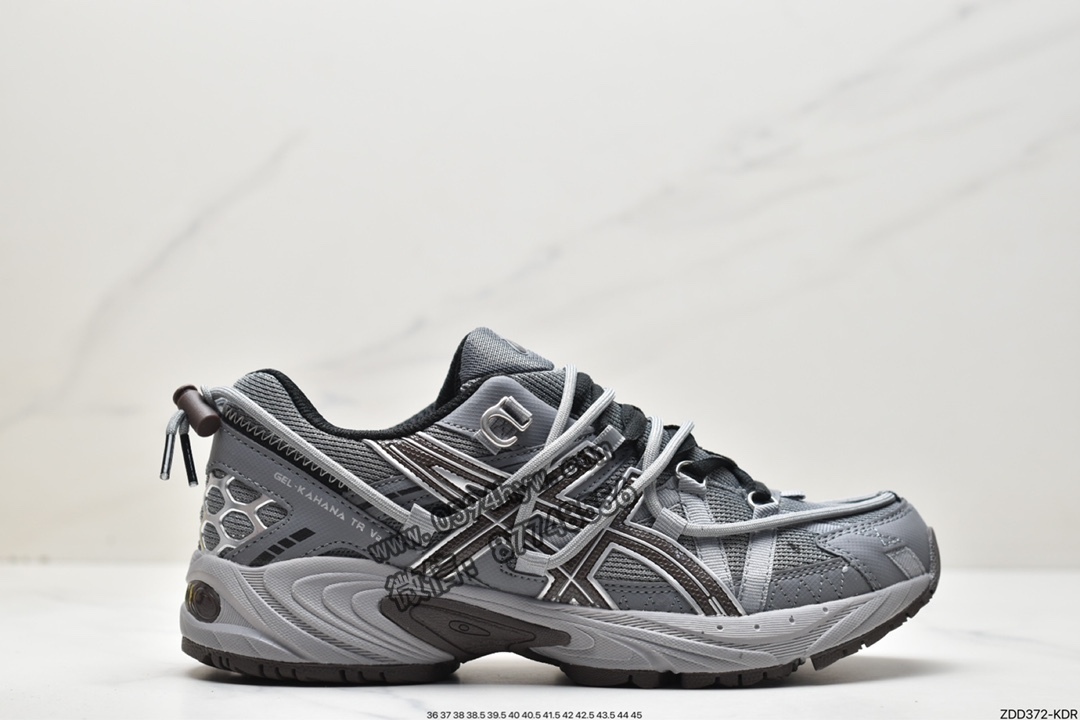 亚瑟士 Asics GEL-Kahana TR V2 耐磨透气 低帮 复古机能 休闲运动鞋 黑银 1203A259-021
