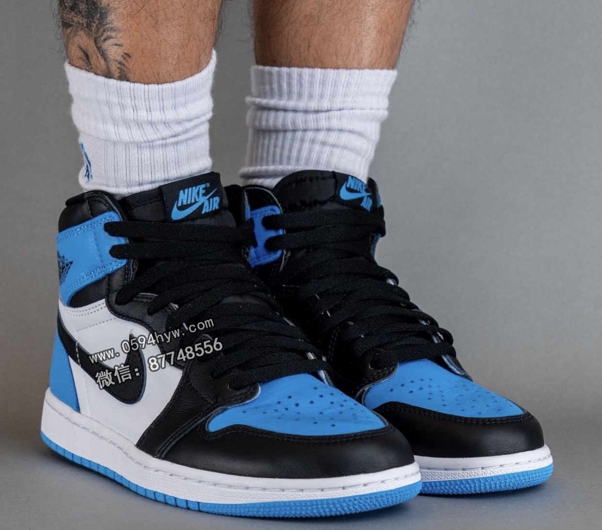 Air-Jordan-1-UNC-Toe-University-Blue-DZ5485-400-On-Feet-1