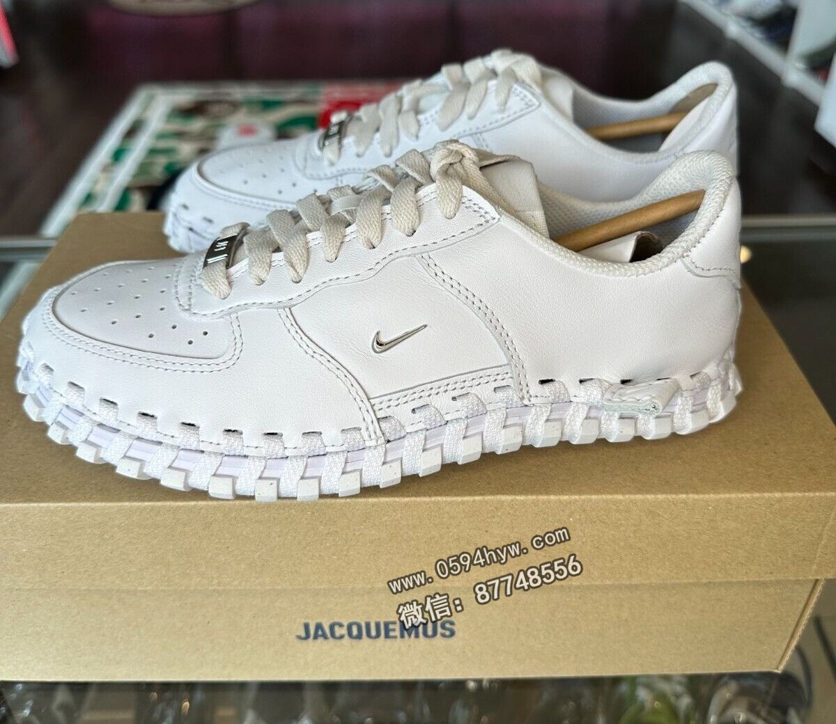 独家首发：Jacquemus x Nike J Force 1 Low “白色编织”鞋款