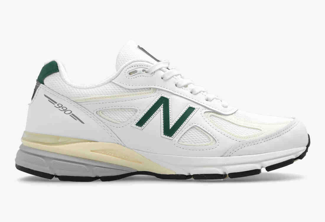 New Balance 990v4 Made in USA White Green U990TC4