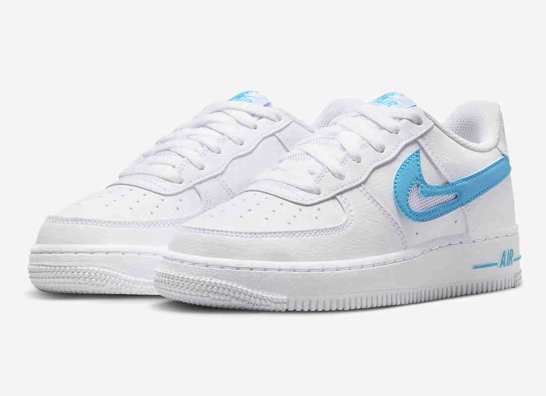 Nike Air Force 1 Low GS White Aqua FN7793-100