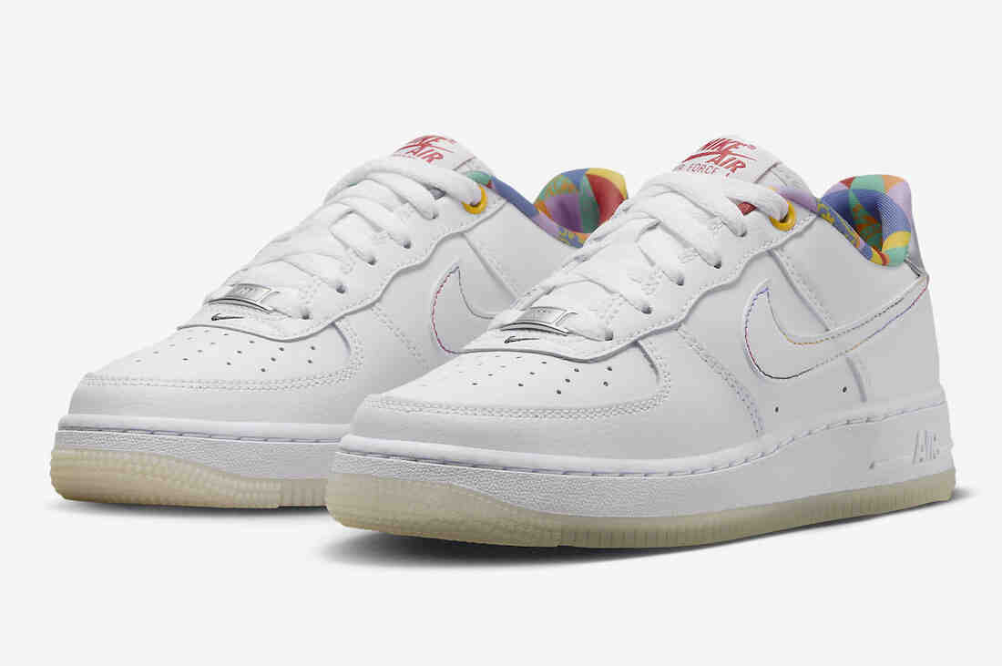 Nike Air Force 1 Low GS White Multi-Color FN8912-111