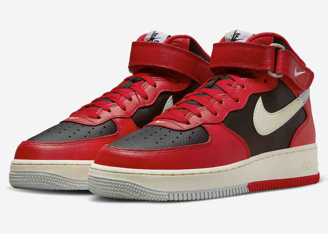 Nike Air Force 1 Mid Split Black Red DZ2554-001