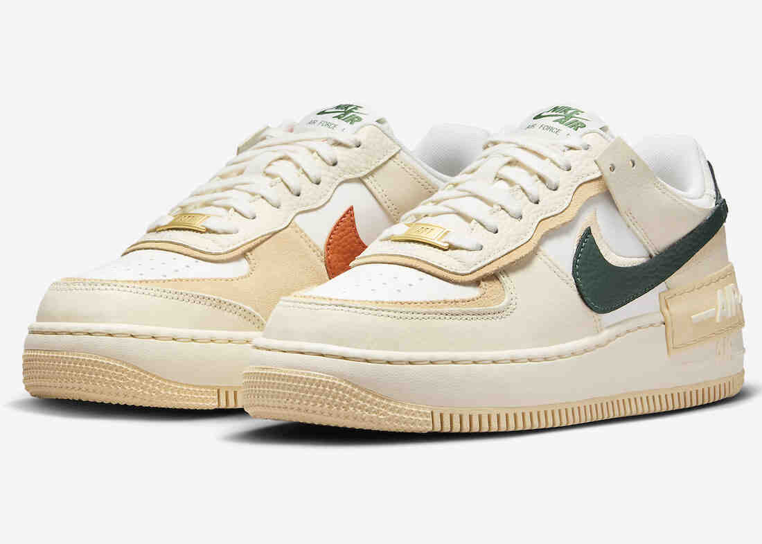 Nike Air Force 1 Shadow Sail Green Orange FQ2764-100