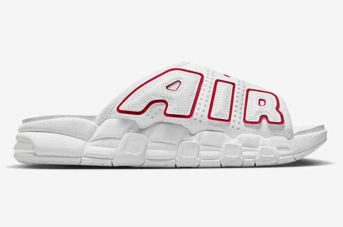 Nike Air More Uptempo Slide White Red FD9884-100