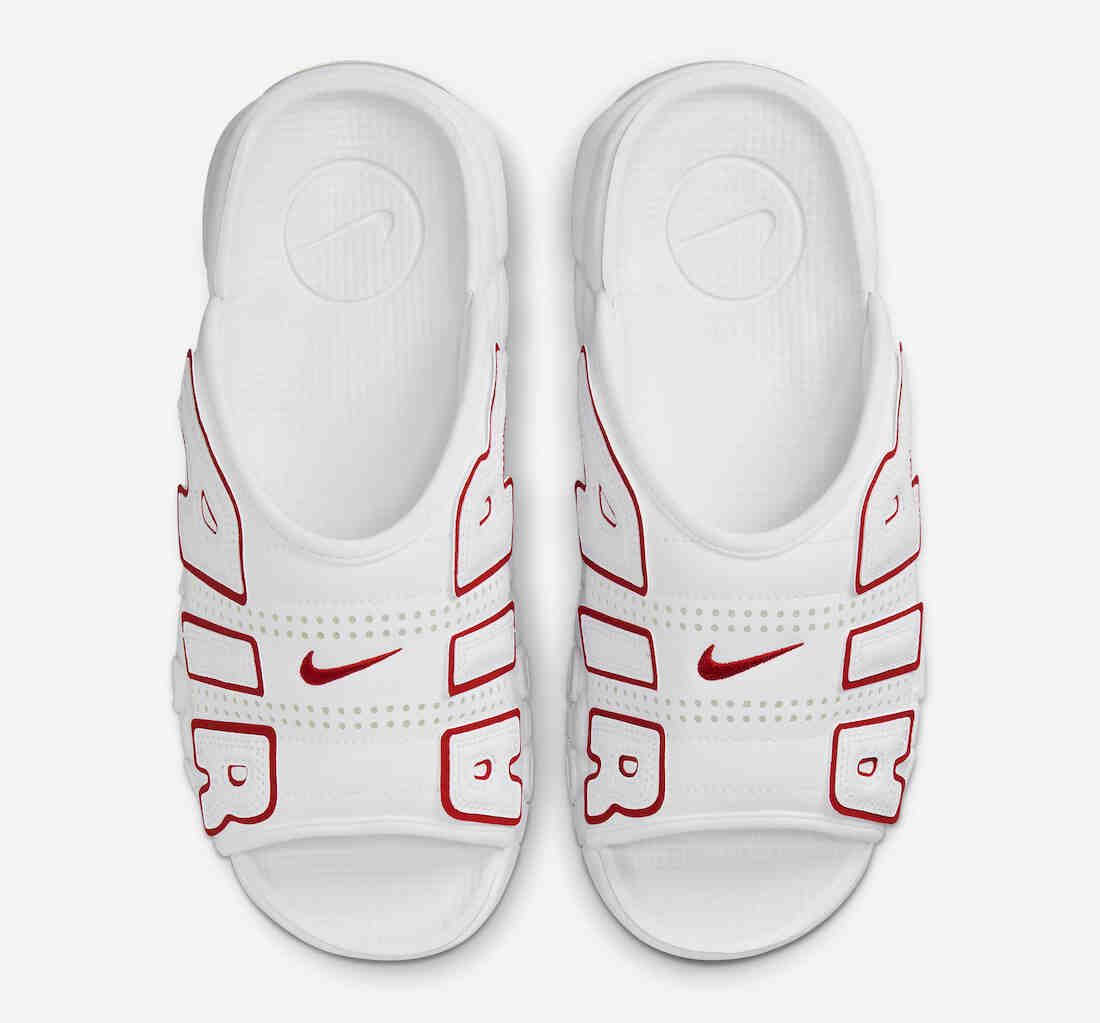 Nike Air More Uptempo Slide White Red FD9884-100