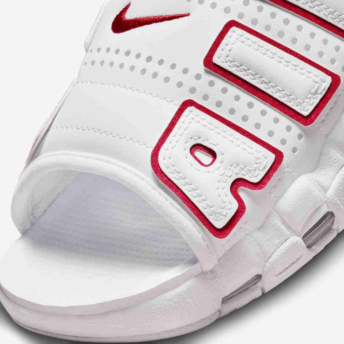 Nike Air More Uptempo Slide White Red FD9884-100